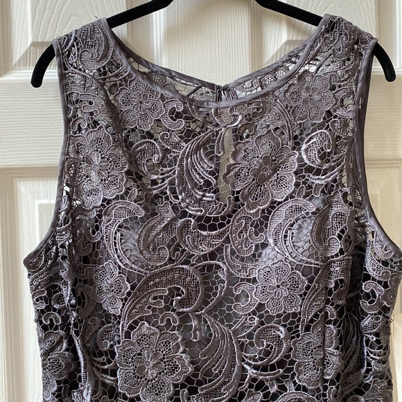 NWT Silver Adrianna Papell Evening Gown - Picture 2 of 6